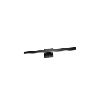 Dainolite Arandel Vanity Light 4"d 18w LED Matte Black White Acrylic Diffuser Lamp|Lumière de coiffeuse Arandel de Dainolite de 4 po de diamètre en acrylique blanc qui diffuse la lumière, avec fini noir mat et ampoule à DEL de 18 W