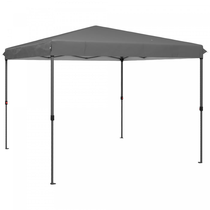 Outsunny 10x10ft Height Adjustable Pop Up Canopy Tent W/ 1-button Push
