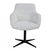 Trevin Light Grey Upholstered Swivel Dining Chair (Set of 2)