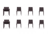 Paris Modern 8-Piece Dining Chair Set in Gray 