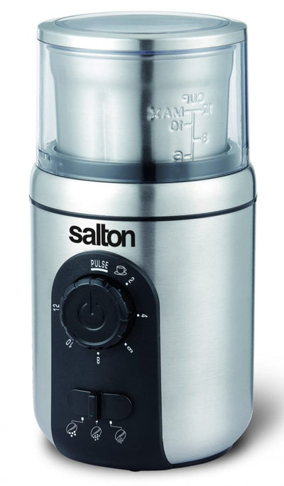 Salton Steel Coffee Spice Herb Grinder - CG2123|Moulin à café, à épices et à herbes Salton en acier inoxydable - CG2123