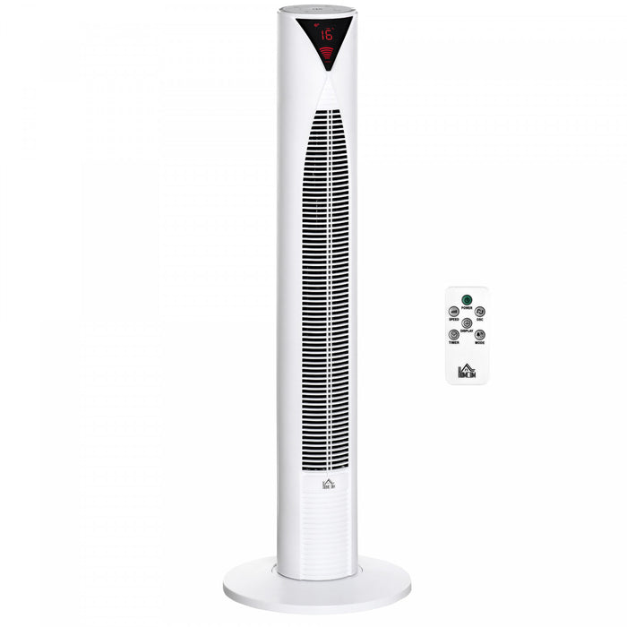 Homcom 38\" Tower Fan With 4 Wind Modes And 3 Speeds