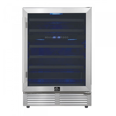 Forno Bacchino 24"Wine Cooler, Stainless Steel, 51 Bottle Capacity- FWCDR6634-24S | Refroidisseur a vin Bacchino de 24" en acier inoxydable, capacite de 51 bouteilles-FWCDR6634-24S