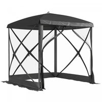 Outsunny Pop-up Screen House Gazebo Camping Instant Setup Tent, Black