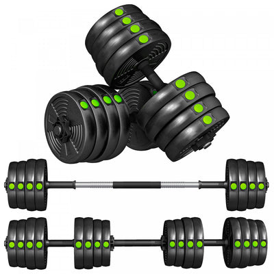 Soozier Adjustable Barbell & Dumbbells Set with Non-slip Handles, 66LBS
