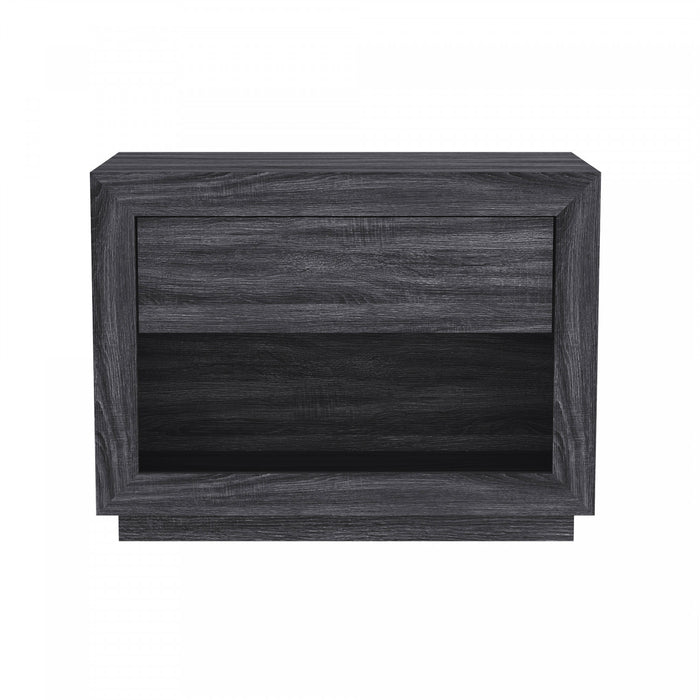 Soren Contemporary 32\" Nightstand in Charcoal Gray (1-Drawer)