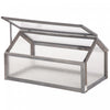 Outsunny Wooden Cold Frame Greenhouse Garden Portable Raised Planter With Openable Top For Indoor, Outdoor, Flowers, Vegetables, Plants, 35.5\" X 20.5\" X 19.5\", Grey