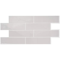 Smart Tiles Peel and Stick 2-Sheet 23 x 11 Backsplash - Oslo Grey