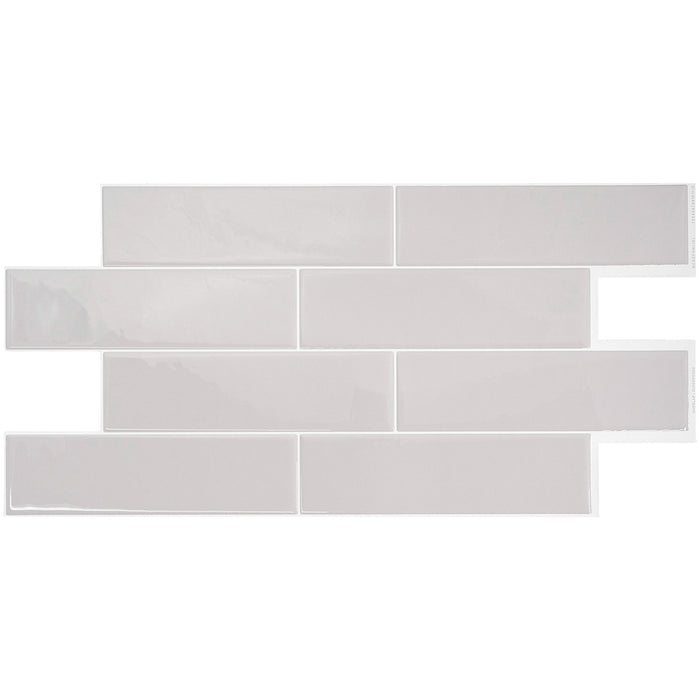 Smart Tiles Peel and Stick 2-Sheet 23 x 11 Backsplash - Oslo Grey