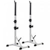 Soozier 2-piece Barbell Rack, 53.5\"-69.3\" Height Adjustable Squat Rack Bench Press Rack, 440lbs Capacity