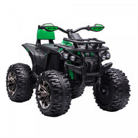 Aosom 12v Kids Atv Powered Ride-On Four-wheeler Toy Car With Music, Realistic Headlights, Wide Wheel
