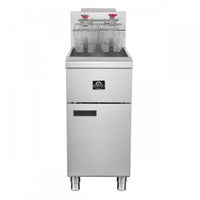FORNO Commerciale Natural Gas Deep Fryer, 4 Burners 120,000 BTU, 50 lbs Oil Capacity - FCMGF0023