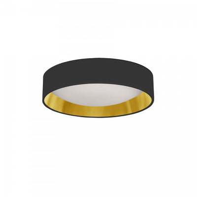 Dainolite Cfled Flush Mount 11" Black/Gold Shade Lamp|Plafonnier affleuré Cfled de Dainolite de 11 po avec abat-jour noir et doré