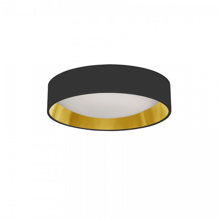 Dainolite Cfled Flush Mount 11\" Black/Gold Shade Lamp
