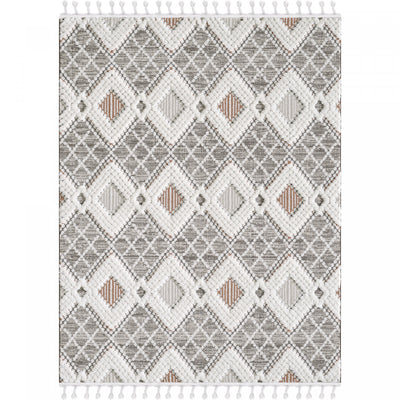 Quinto Twinkle Orange Shag Area Rug - 6'3" x 9'|Carpette à poil long Quinto Twinkle orange - 6 pi 3 po x 9 pi