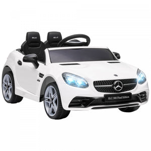 Aosom 12v Electric Ride On Car, Kids Ride-on Toy For Boys And Girls With Parent Remote Control, Suspension Wheels, Horn Honking, Music, Lights, For 3-6 Years, White