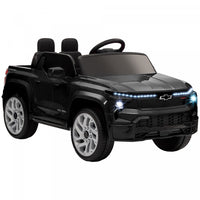 Qaba 12v Electric Car For Kids, Chevrolet Silverado Ev Rst Licensed Battery Powered Ride-On Kids Car