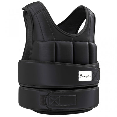 Soozier 22lbs Weighted Vest, Adjustable Running Weight Vest, Black