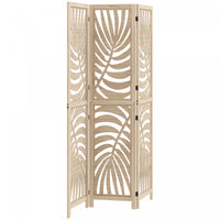 Homcom 3 Panel Room Divider, Detachable Privacy Screens, Natural Wood