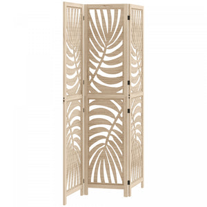 Homcom 3 Panel Room Divider, Detachable Privacy Screens, Natural Wood