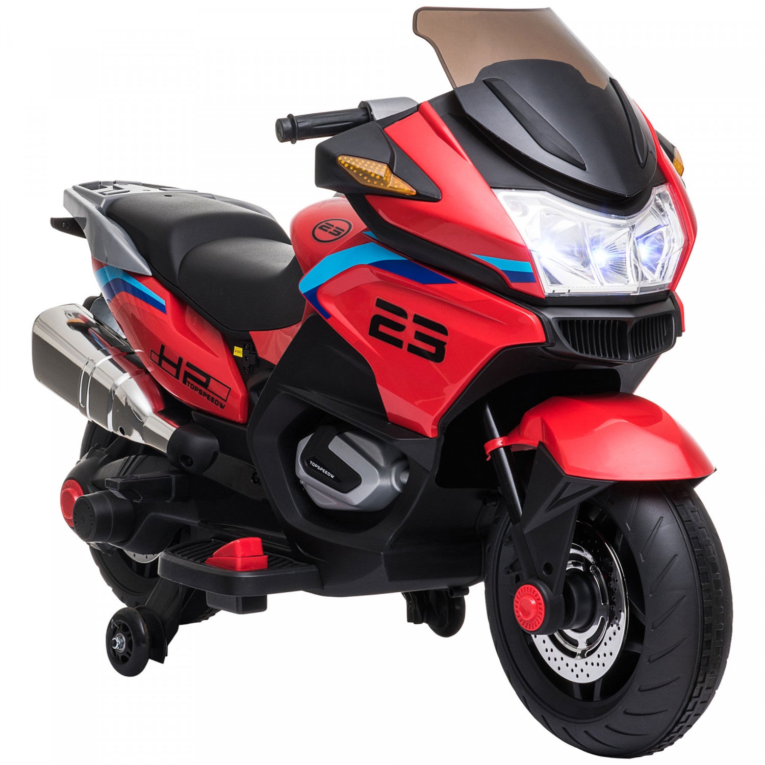 Aosom 12v Kids Motorcycle With Training Wheels Battery operated Mo. The Brick