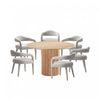 Aspen and Hathaway Modern Industry Chic 7-Piece Dining Set in Gold Dust and Natural
