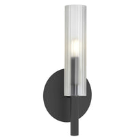 Dainolite Wand 1 Light Wall Sconce Matte Black Frosted Glass Lamp
