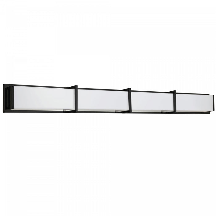 Dainolite Winston Vanity Light 72w Matte Black Light White Acrylic Diffuser Lamp