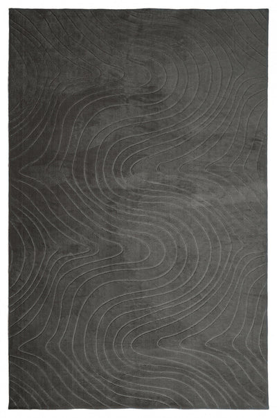 Somos Contemporary Charcoal Washable Rug 6'7" x 9'0" Indoor Area Rug | Tapis Lavable/Contemporain Somos 6'7" x 9'0" en Charbon