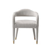 Aspen Mid-Century Modern Upholstered Tweed Armchair in Silver Lining