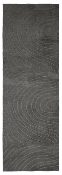 Somos Contemporary Charcoal Washable Rug 1'10