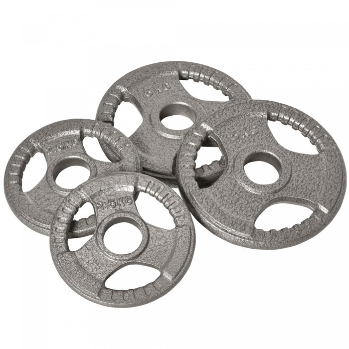 Soozier Set of 4 Weight Plates for 2\"/5cm hole Dumbbell Handle Bar, Silver