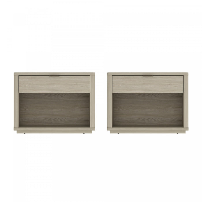 Evelyn Modern 32\" Nightstand in Natural (1-Drawer) - Set of 2