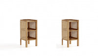 Versailles Industry Chic End Table in Natural - Set of 2