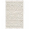 Quinto Lattice Large Cream Shag Area Rug - 7'7\" x 10'