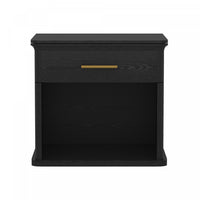 Clifford Traditional Nightstand in Black (1-Drawer)