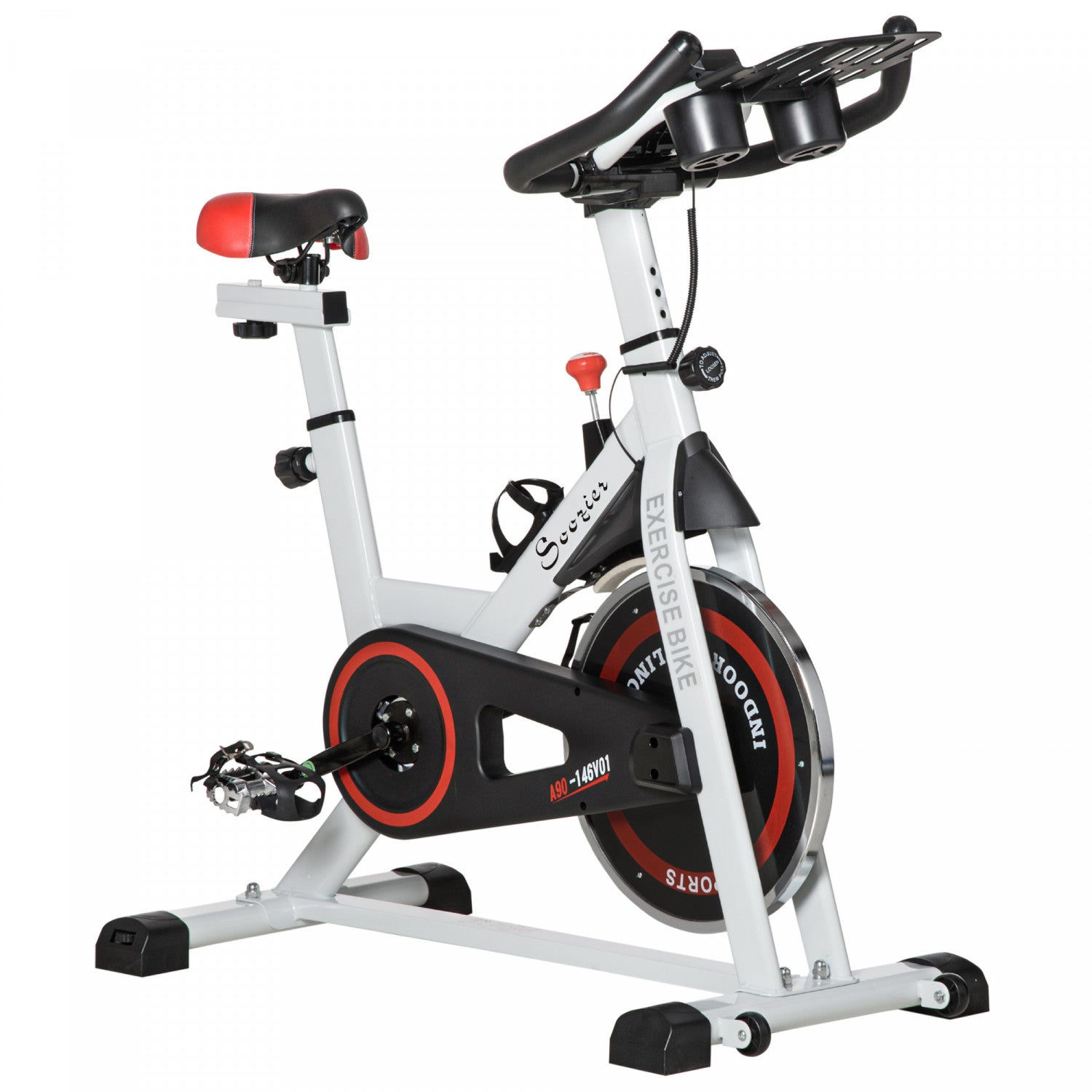 Soozier Adjustable Upright Stationary Exercise Bike Aerobic