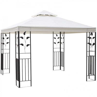 Outsunny 10' X 10' Outdoor Garden Metal Gazebo Patio Canopy Marquee Patio Party Tent Canopy Shelter |Outsunny 10 'x 10' Jardin Exterieur En Metal Tonnelle Patio Auvent Chapiteau Patio Tente De Fete Auv