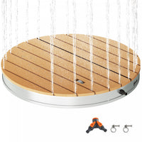 Outsunny Outdoor Shower Kit Floor Camping Shower Portable Foot Control