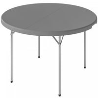 Outsunny 4ft Folding Picnic Table with Anti-Slip Foot Pads, Grey