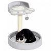 Pawhut 17\" Cat Tree, Small Cat Tower With Sisal Scratching Post, Bed, Dangling Ball, Kitten Activity Centre, Light Grey