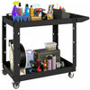 Homcom 2-tier Rolling Tool Cart, 500 Lbs Capacity Utility Cart, Black
