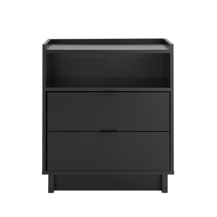 Prepac Simply Modern 23.75\" 2-Drawer Nightstand - Black