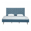 Crosby Modern Upholstered Velvet King Bed in Blue