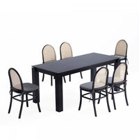 Paragon and Rockaway Modern Industry Chic 7-Piece Dining Set in Black and Gray Dining Room Set 