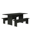 Nomad Modern 3-Piece Dining Set in Charcoal