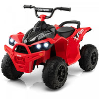 Costway 12v Battery Powered Kids Ride On Atv Electric 4-wheeler Quad Car With Mp3 & Light
