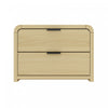 Grace Modern 28\" Nightstand in Natural Oak and Black