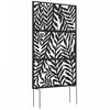 Outsunny 72" x 38" Metal Outdoor Privacy Screen, Black