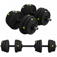 Soozier Adjustable Barbell & Dumbbells Set with Non-slip Handles, 55LBS